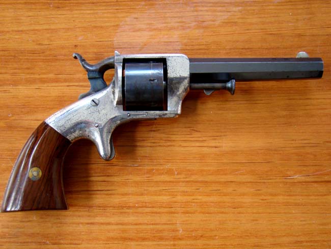A Civil War .32 cal. six-shot revolver by "E.A. Prescott, Worcester, Mass., Pat. Oct.2, 1860"